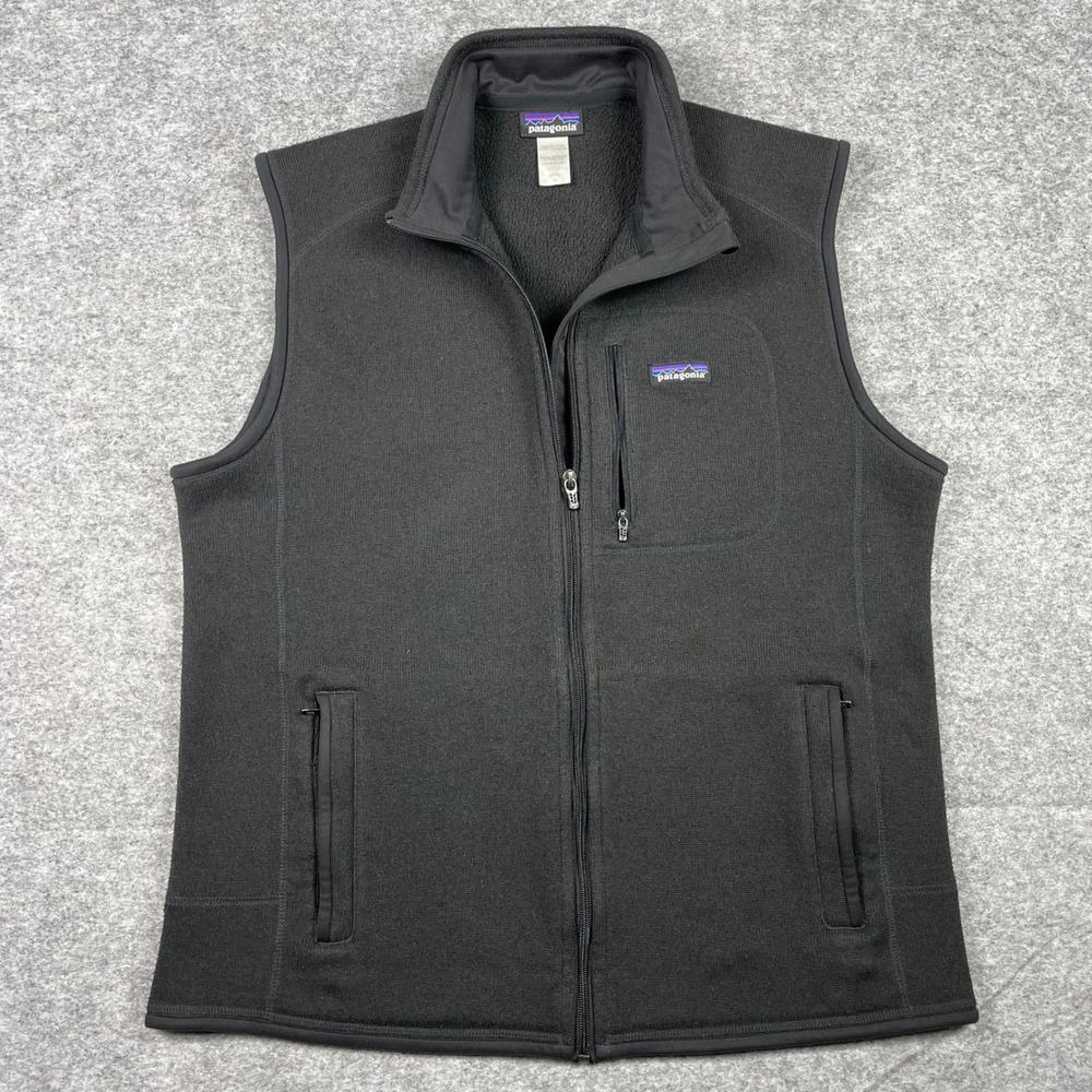 Patagonia Better Sweater Vest Mens XL Black Full Zip Fleece 25880 Layering